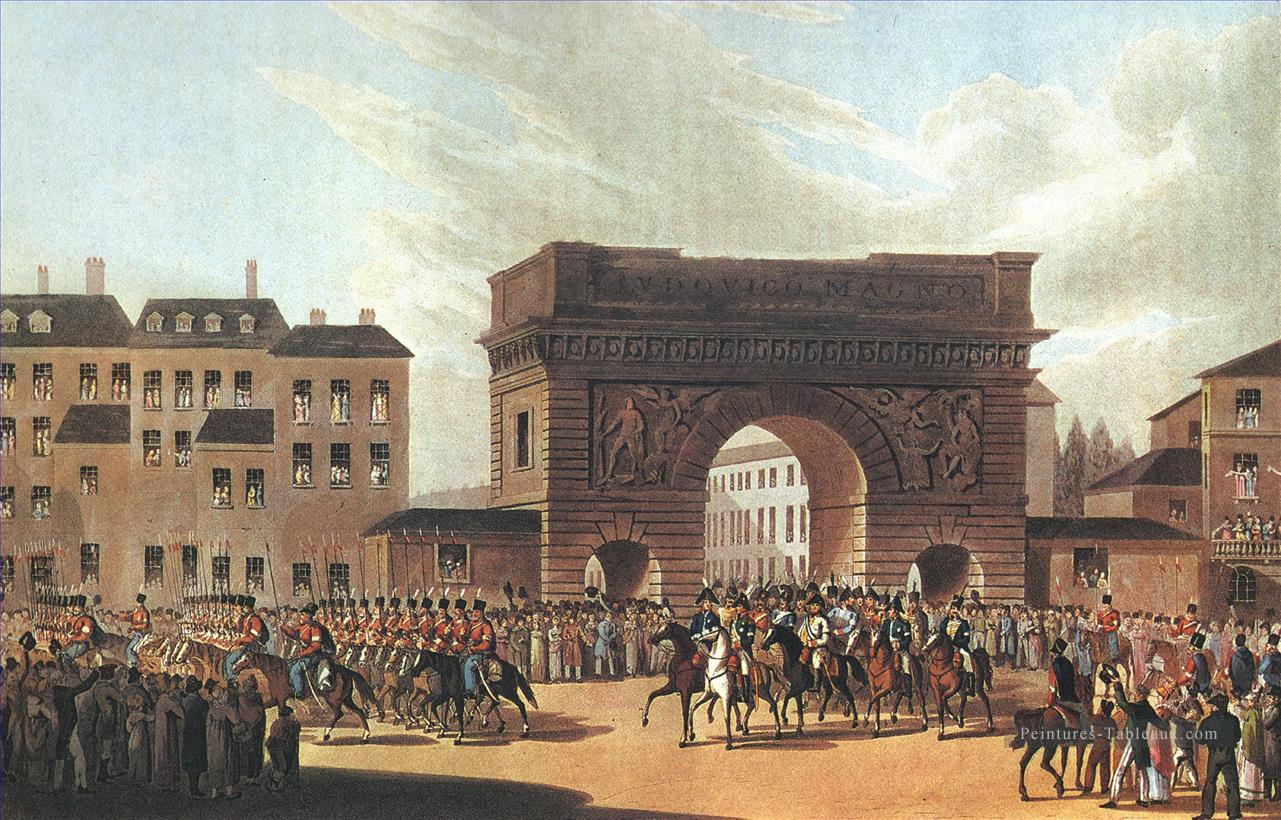 L’armée russe entre à Paris en 1814 guerre militaire Peintures à l'huile